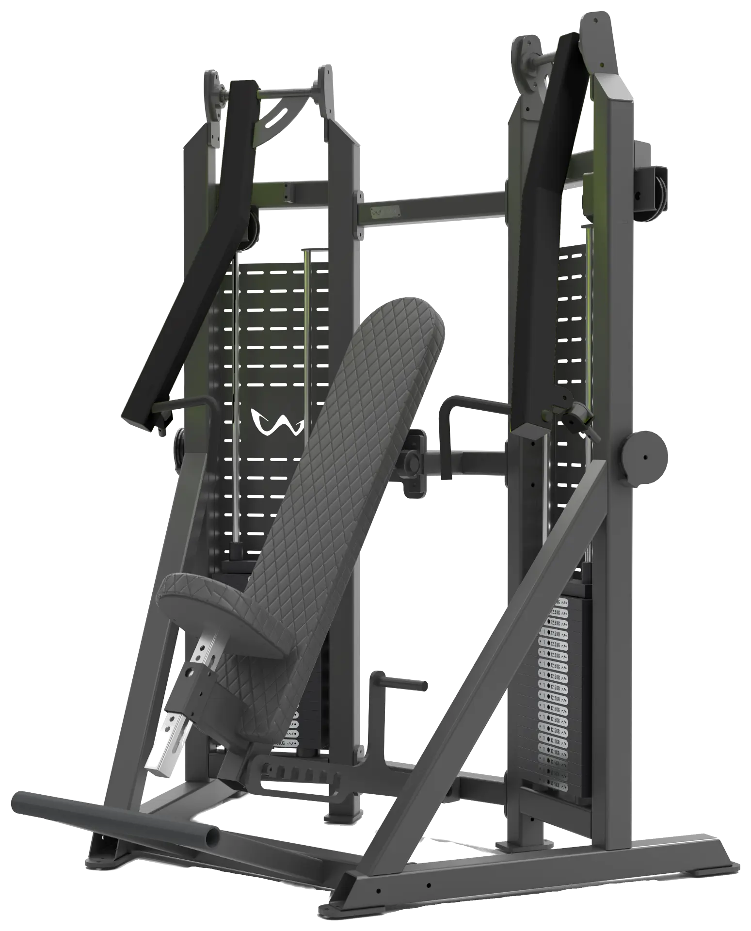 Watson chest press, matte black frame with matte black arms