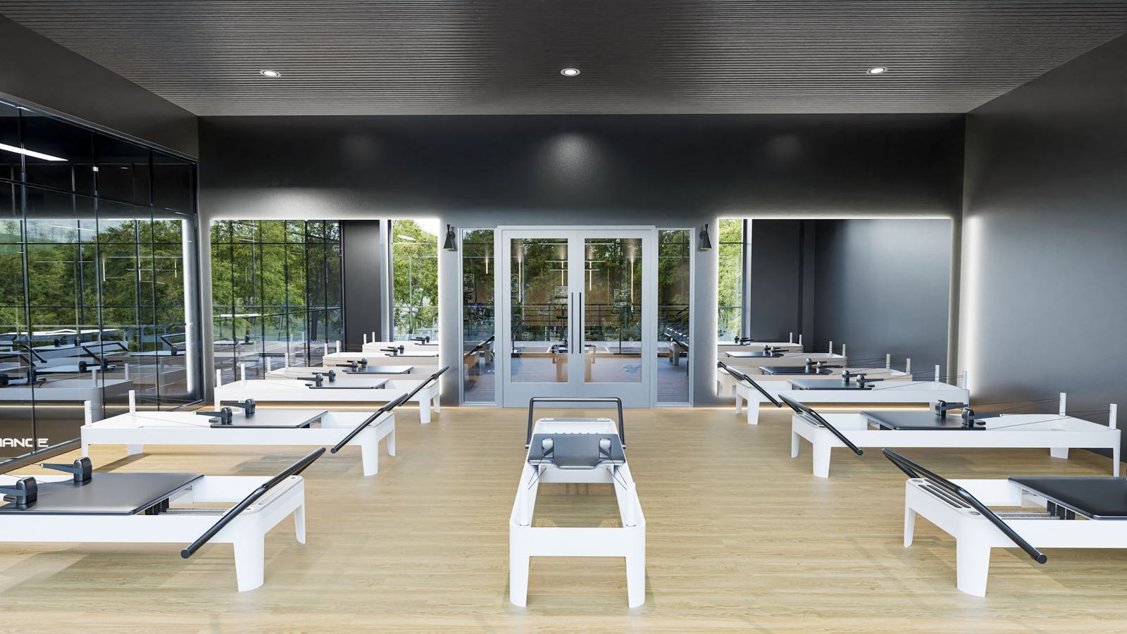 Full-service club · Tennessee: gym design render, view 4
