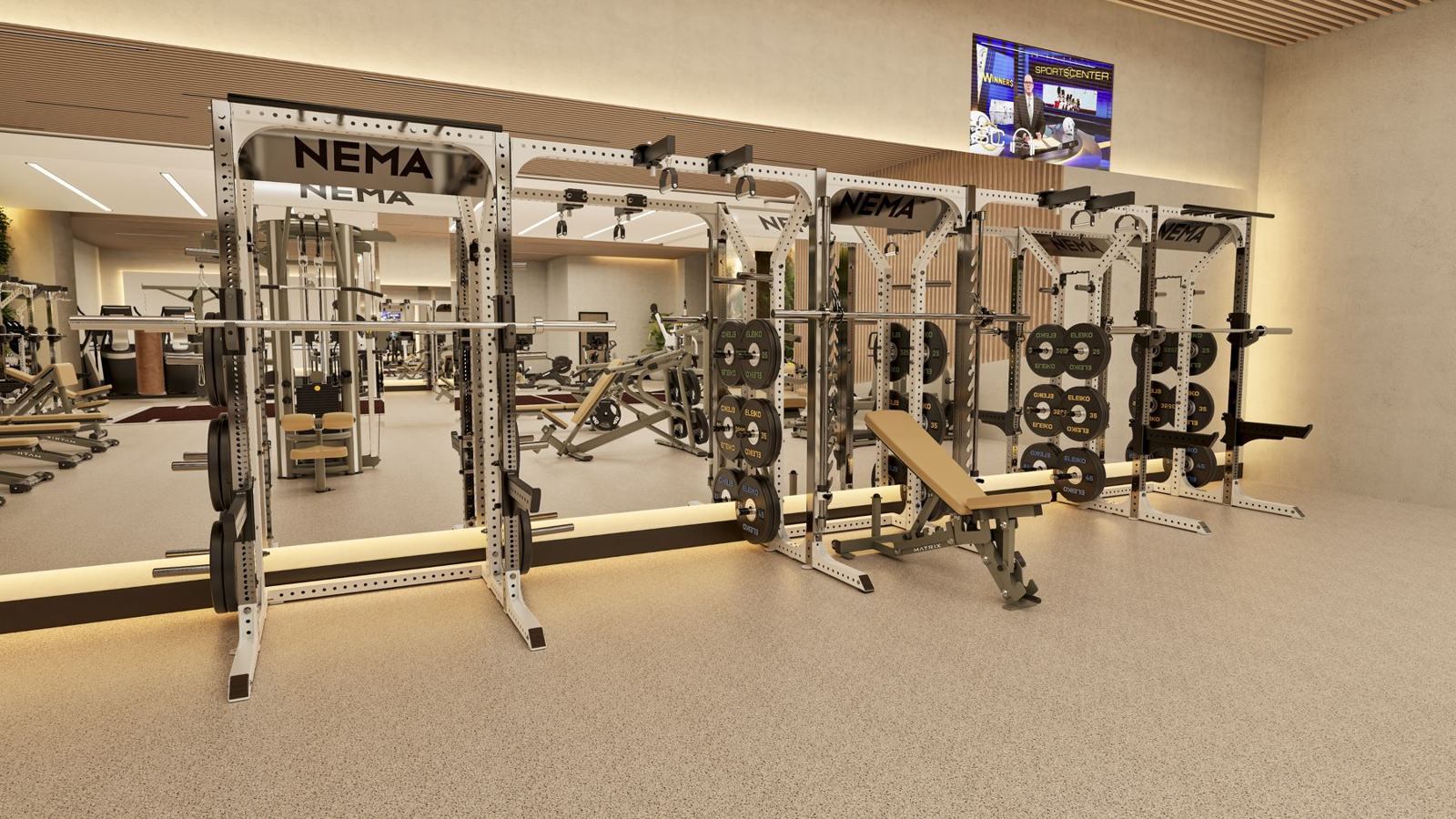 Luxury residential tower · San Francisco: gym design render