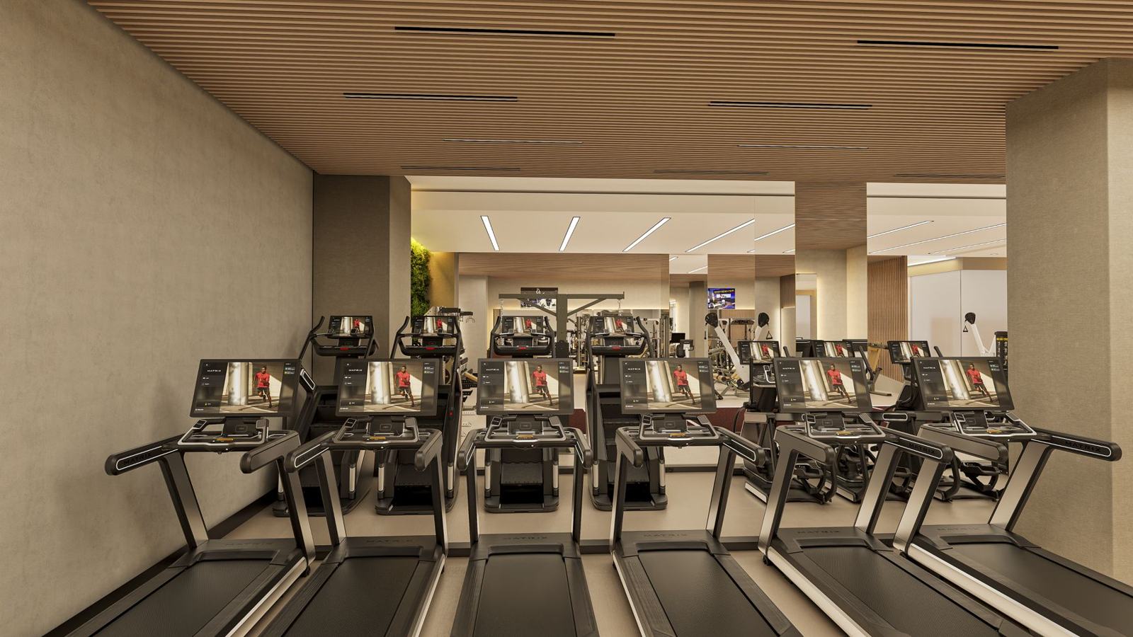 Luxury residential tower · San Francisco: gym design render, view 5