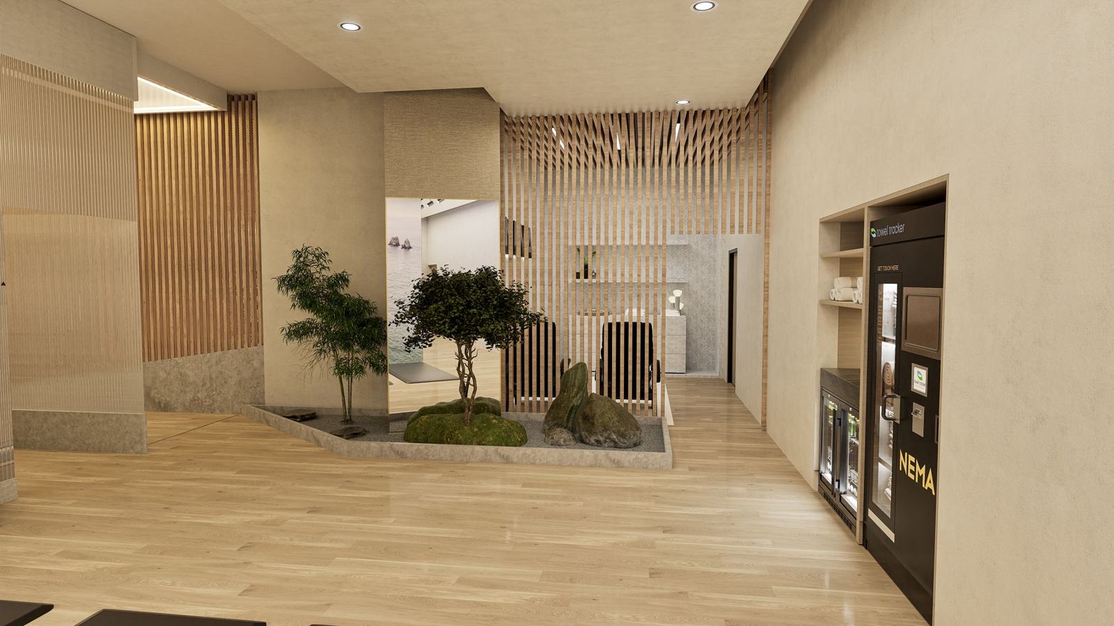 Luxury residential tower · San Francisco: gym design render, view 8