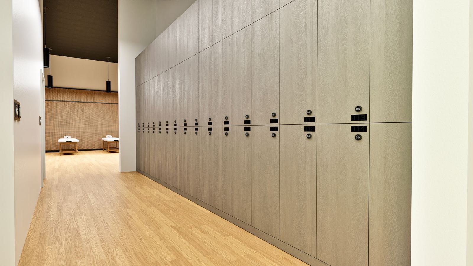 Corporate campus with courtyard: gym design render, view 5