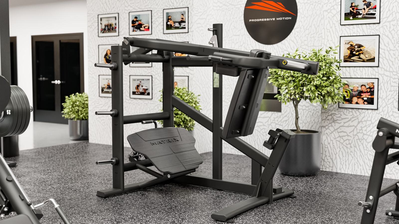 Physical therapy and performance clinic: gym design render, view 5